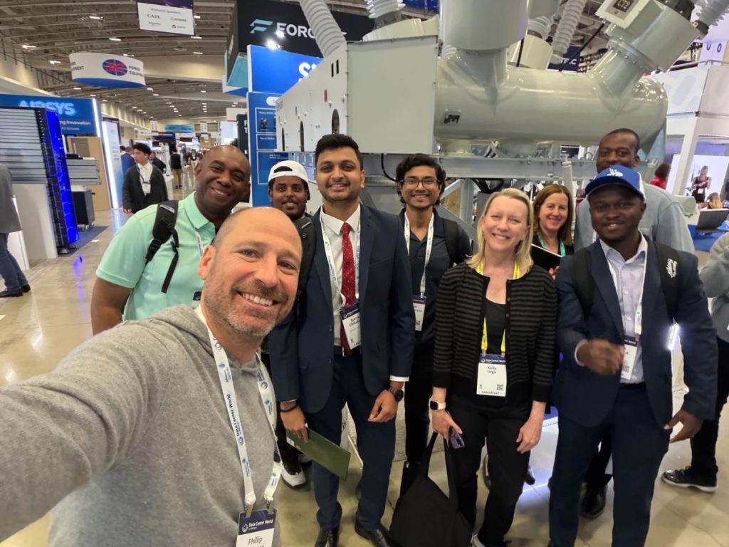 Phillip Koblence provides Career Day attendees with a tour of the innovative Expo Hall @ Data Center World 2026